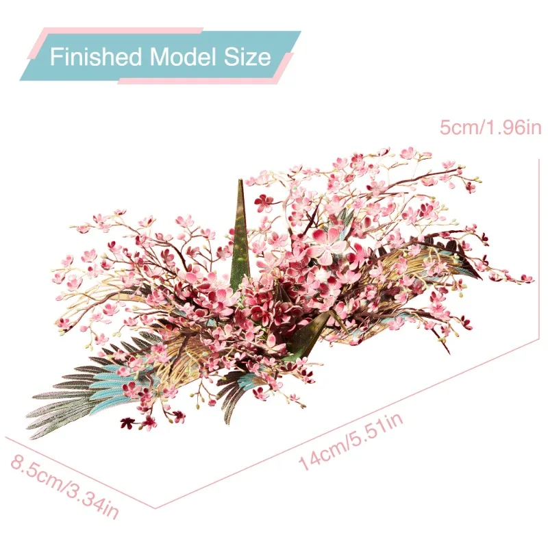 3D Metal Puzzle Flower Model Kit DIY Hand Assembled Metal Jigsaw Floral Puzzles Ornament Collectible Art Gift for Adults Women