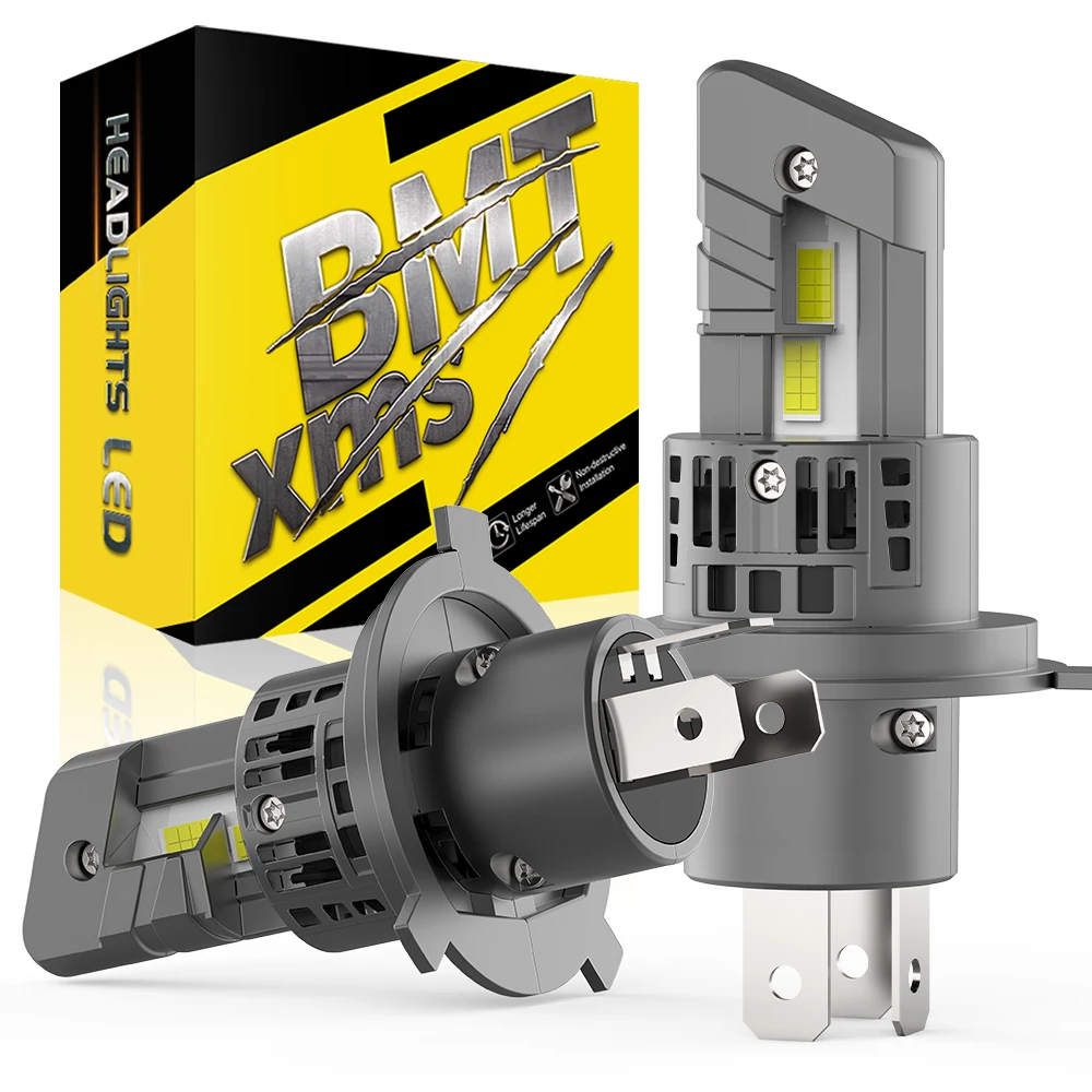 

BMTxms with Fan 2PC H4 LED Car Motorcycle Headlight Front Light Bulb 20000LM For Honda Nissan Suzuki Yamaha Kawasaki 6500K White