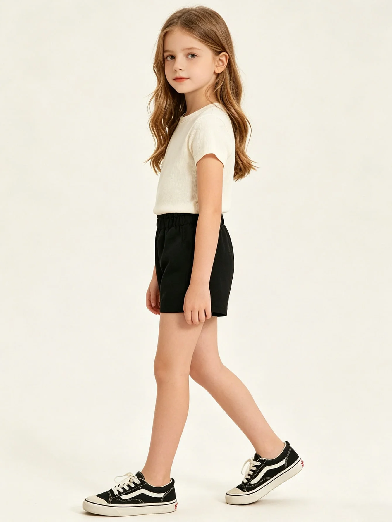 4-teiliges Set Mädchen-Bubble-Shorts, weiche und bequeme Shorts, die im Sommer kühlen und atmungsaktiv sind, für den täglichen Gebrauch von Mädchen. – Detail 14
