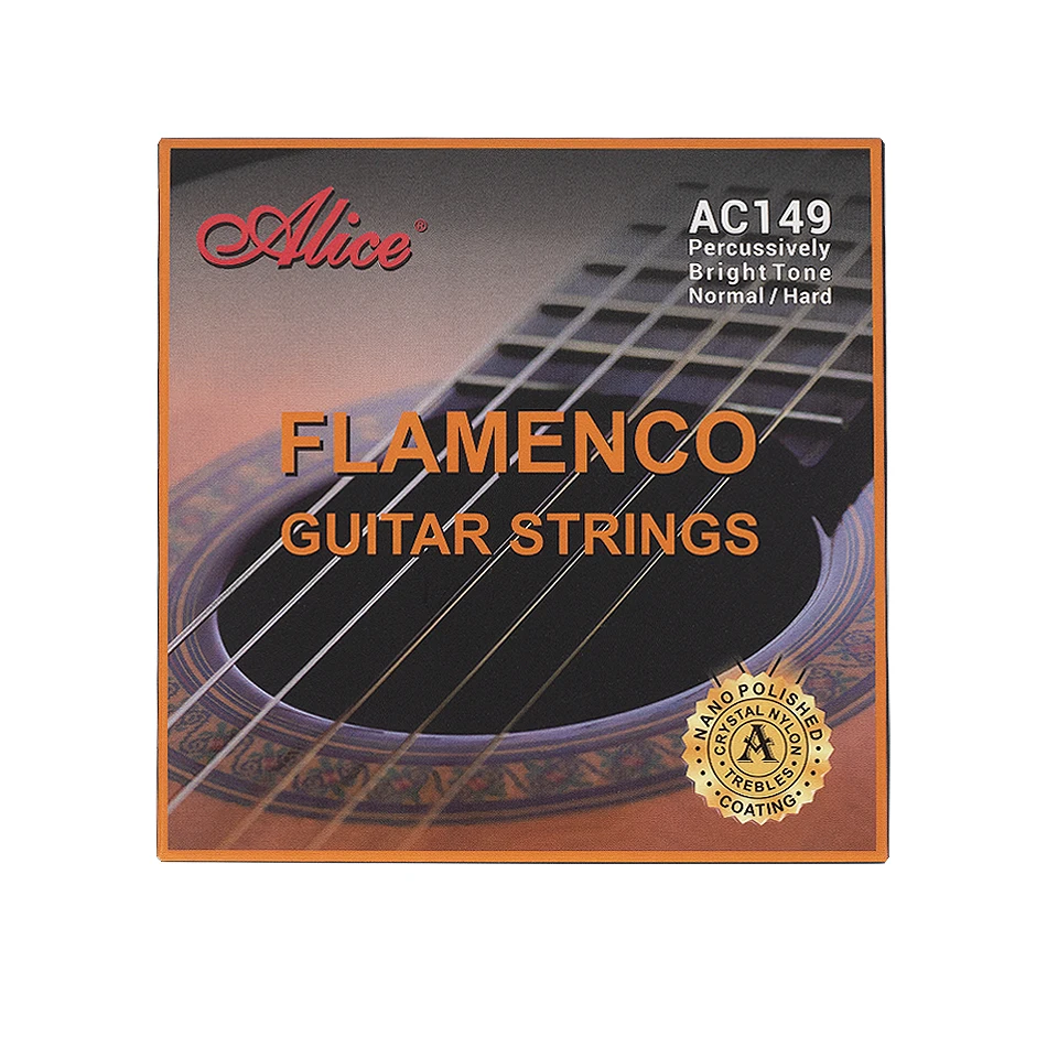 Alice AC149 Flamenco Guitar Strings Crystal Nylon & Carbon Sliver Plated Copper Winding Nano Polished Coating