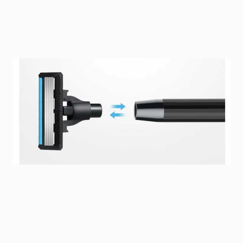 Huanxing 4pcs original  Men Razor shaver head made by German importing Shaving head Magnetic Replace the Clip kit