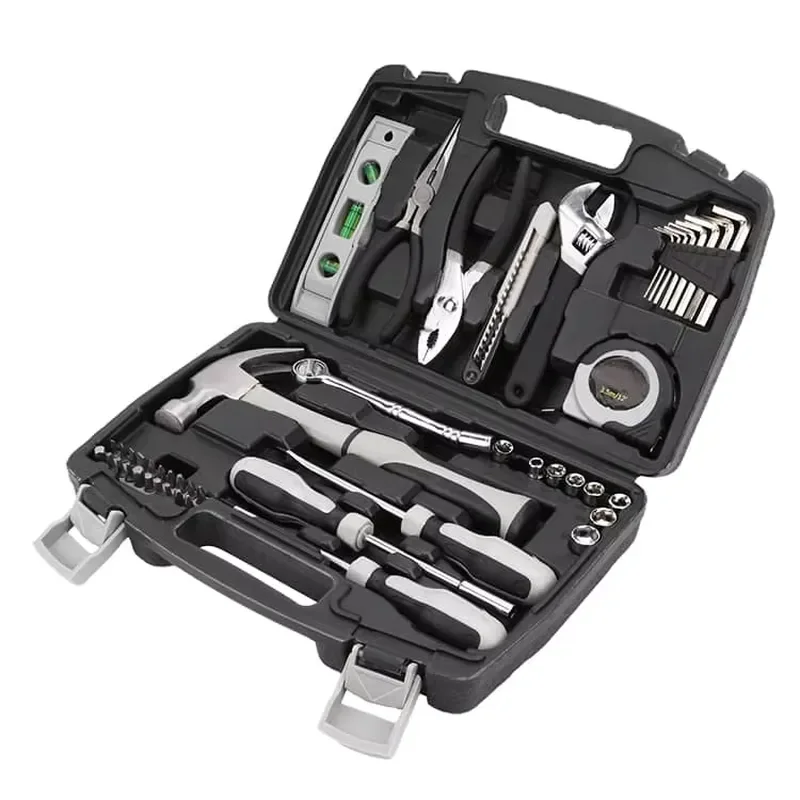 Professional Home Use Household General Vehicle Repair Hand Tools Box Set Kit Combination Mechanic Combo with Box