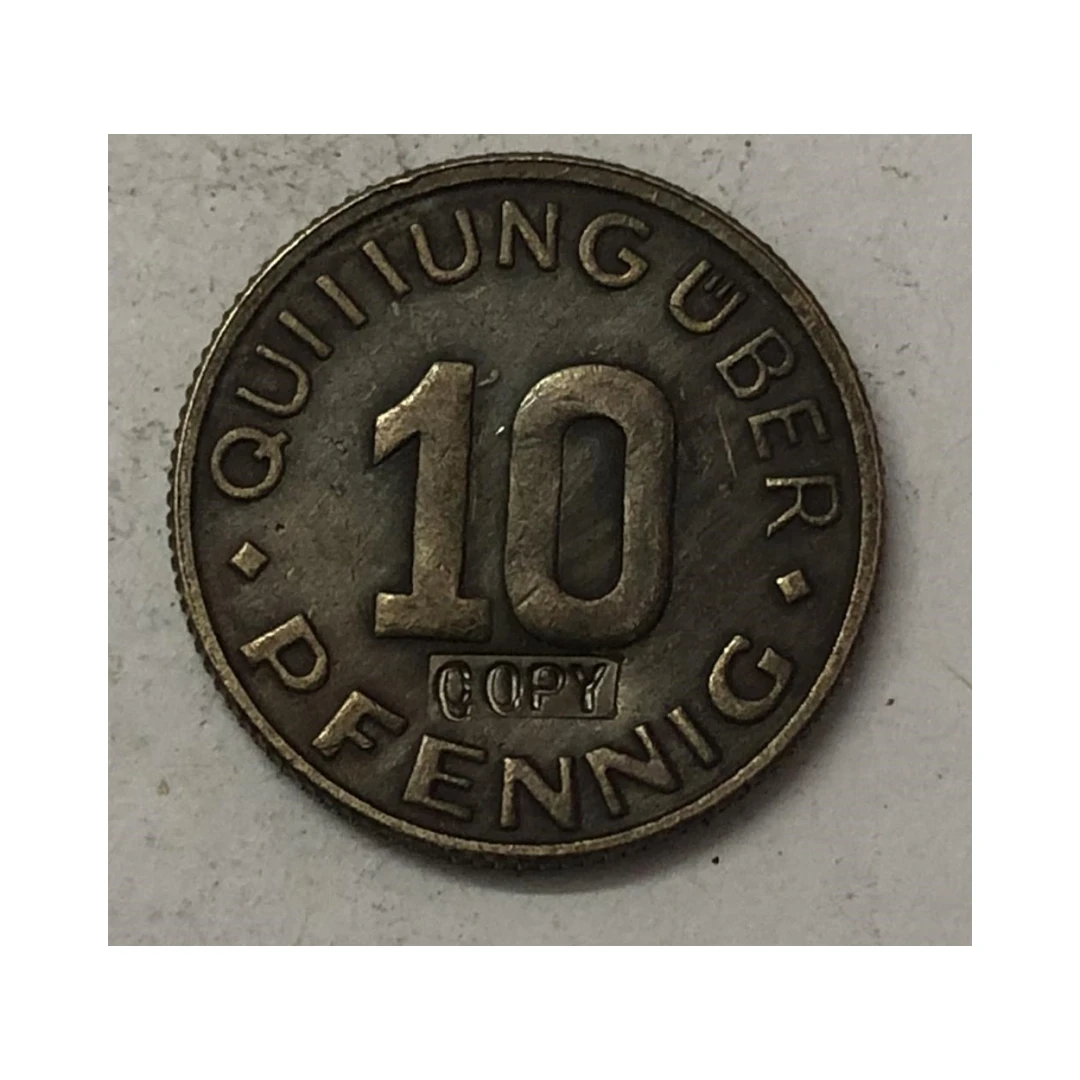 Poland 10 Pfennig Lodz Ghetto 2nd emission 1942 years Copy Coin