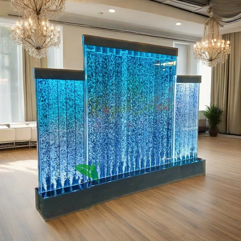 Customization.Wholesale Acrylic Bubble Water Wall Fountain for Home Hotel Restaurant Decoration Screen Partition