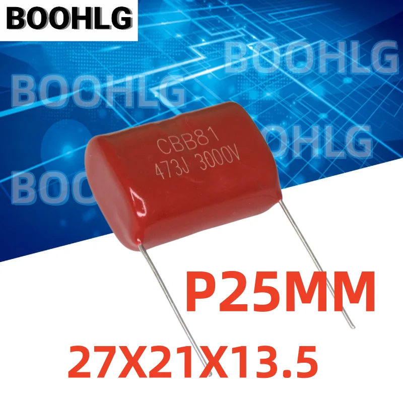 10Pcs CBB81 Metallized Polypropylene Film Capacitor 3000V 473J 0.047uF Pitch 25mm High Voltage Film Capacitor