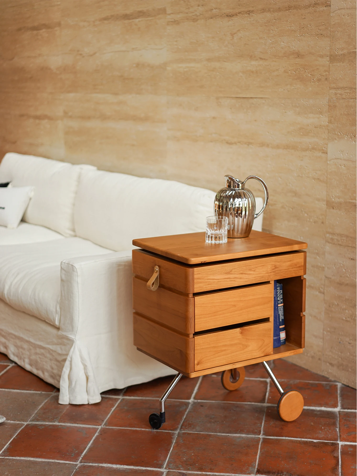 Mobile side cabinet, sofa side table, coffee table, movable living room, foyer, bedside table creativity