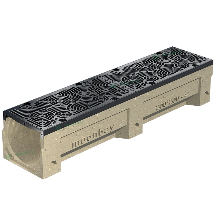 Custom Stainless Steel Trench Drainage Cast Iron Cover HDPE Plastic Custom Polymer Concrete Trench Drainage Channel