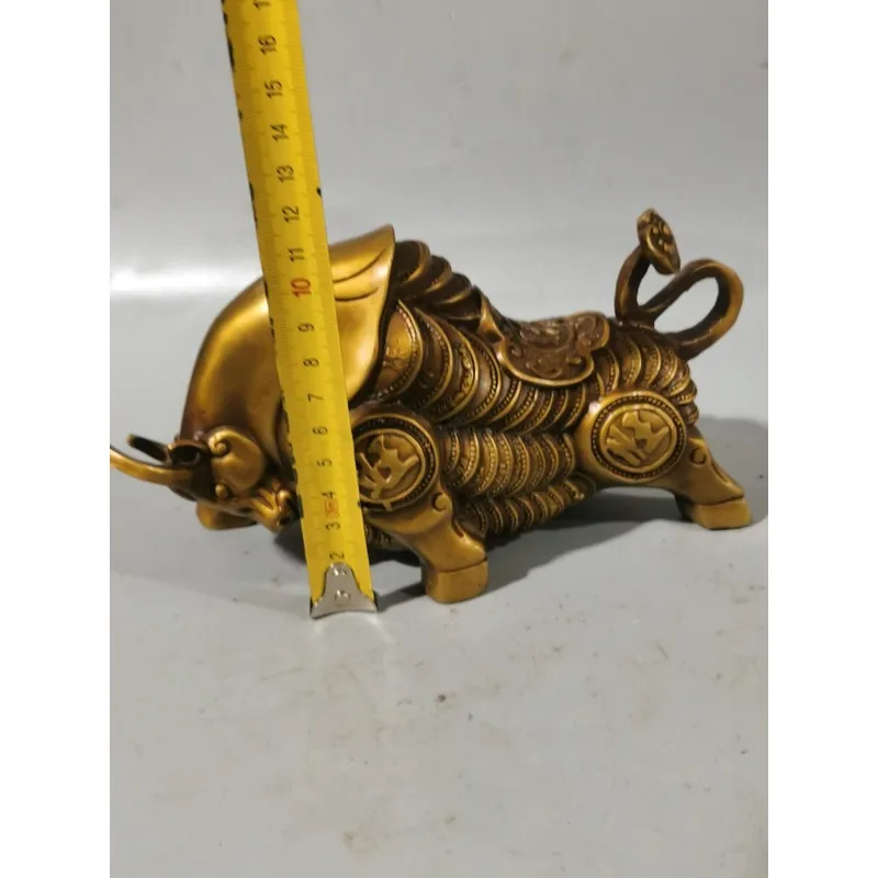 Ox Zodiac Animal Figurine, Bronze Craft Ornament, Decorative Accessory for and Office Desk, Home Decor