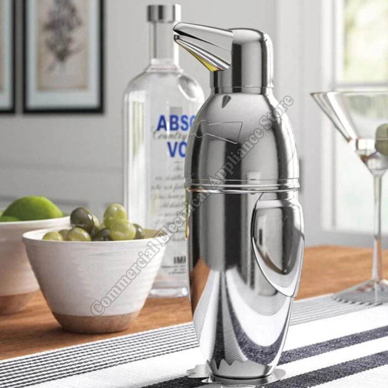 Stainless Steel Shaker Bartender Professional Tools Mixer Polished 500ml Shaker Cup Cocktail Bar Kit Penguin Three-stage Shaker