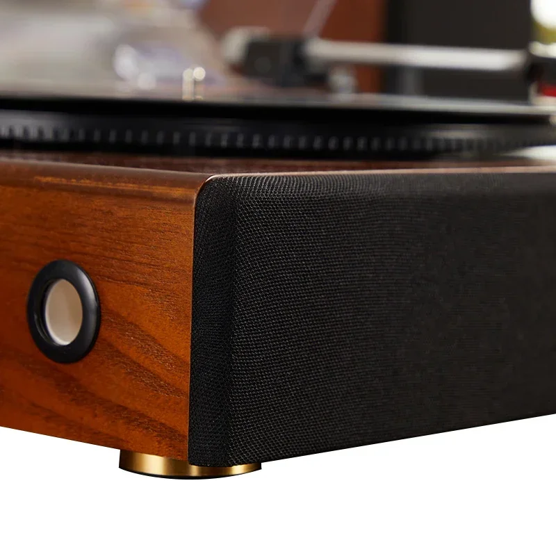 Grammofono con doppio altoparlante/fonografo portatile con giradischi per intrattenimento a tono moderno