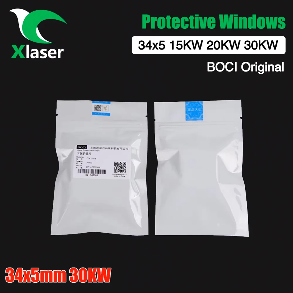 XLaser BOCI Oryginalne Ochronne Szyby Ochronne Lusta 34x5mm 15KW 20KW 30KW Soczewki Do Głowicy Tnącej Laserowej BOCI TR HAN'S