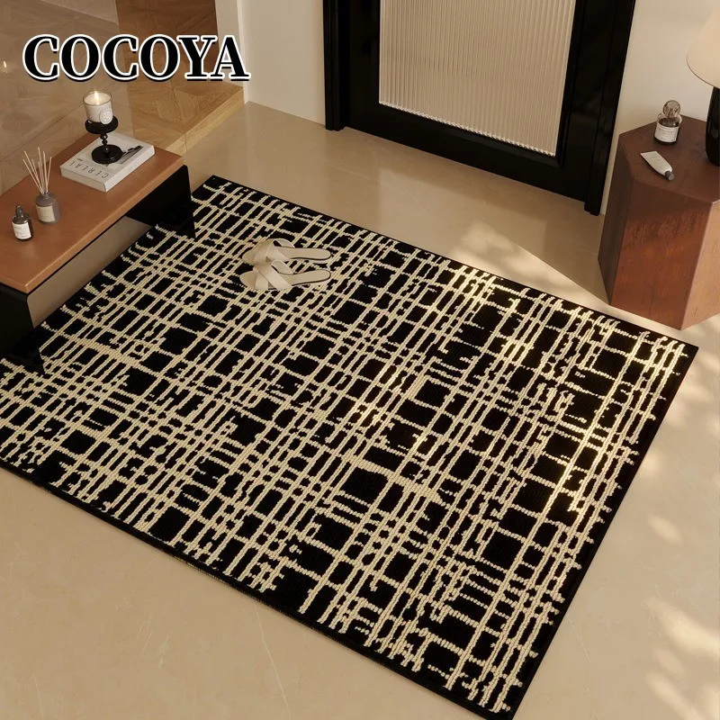 

Creative Geometry Carpets for Living Room Polypropylene Welcome Mats Vintage Stripe Floor Mat Home Decoration Bedroom Area Rug