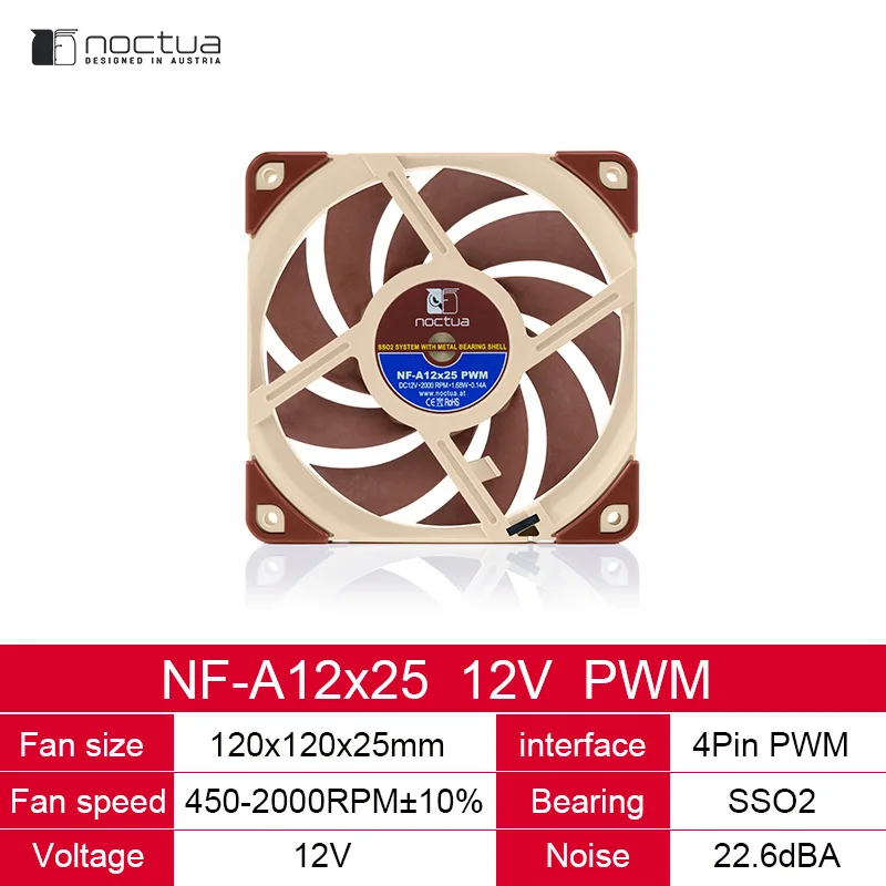 Noctua-3ピン/4ピンファン,冷却ファン,コンピューターケース用