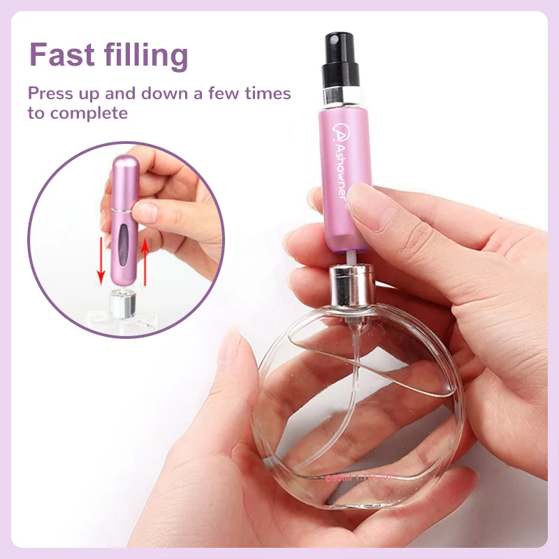 5/8/20ml Refillable Mini Perfume Bottle Portable Aluminum Atomizer 5ml Refill Perfume Spray Bottle Cosmetic Container For Travel