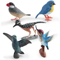Bird Cake Decor Realistic Bird Figurine Set Roadrunner Hummingbird Models Miniature Figures for Kids Education Flying