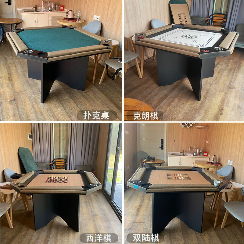 Poker table Multifunctional hand rubbing Mahjong table Chess and cards Leisure and entertainment Chess Kroner chess