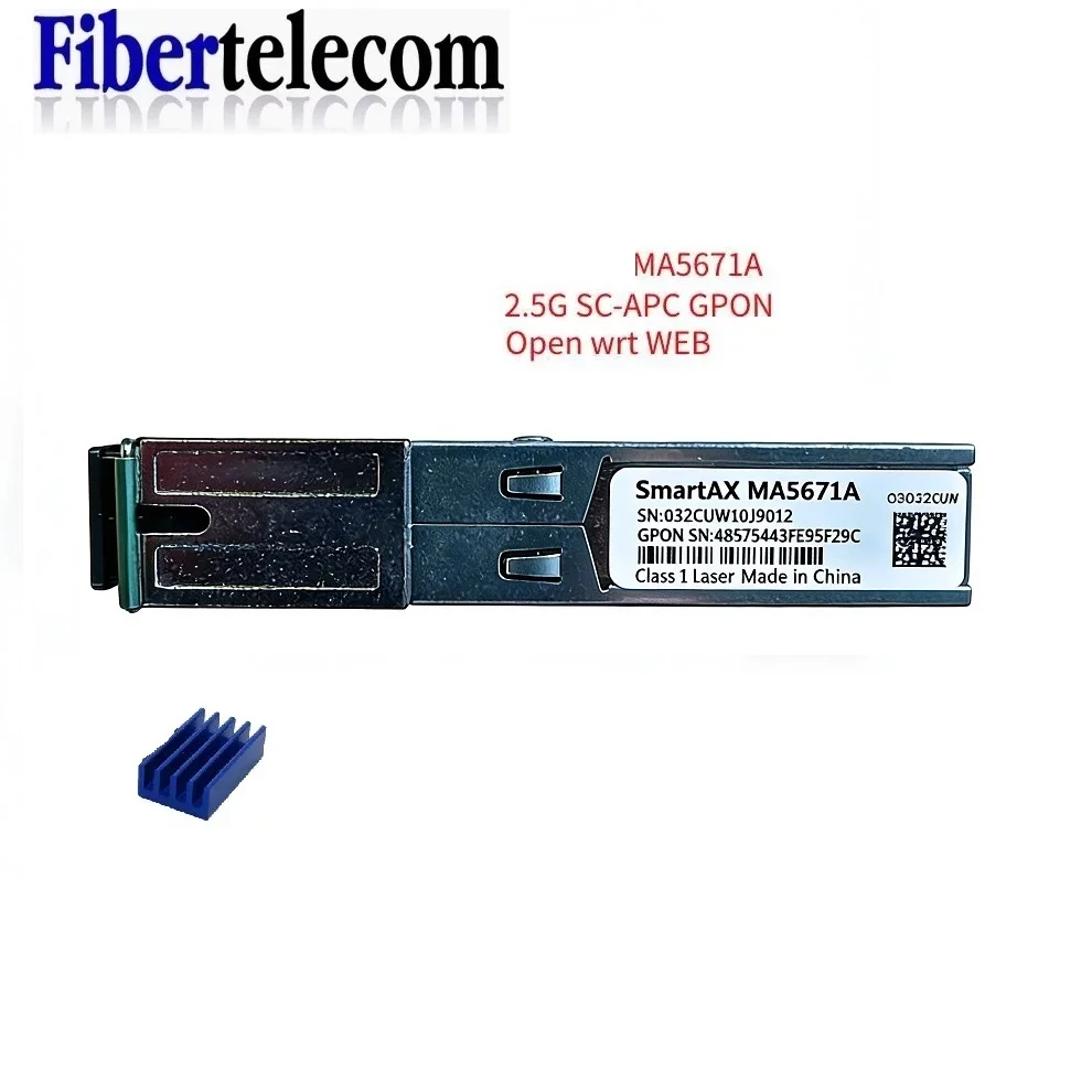 2.5G SmartAX MA5671A Pre-Owned Gpon Xpon ONU STICK OpenWrt Firmware with Heatsink | 2.5G SFP RJ45 Media Converter