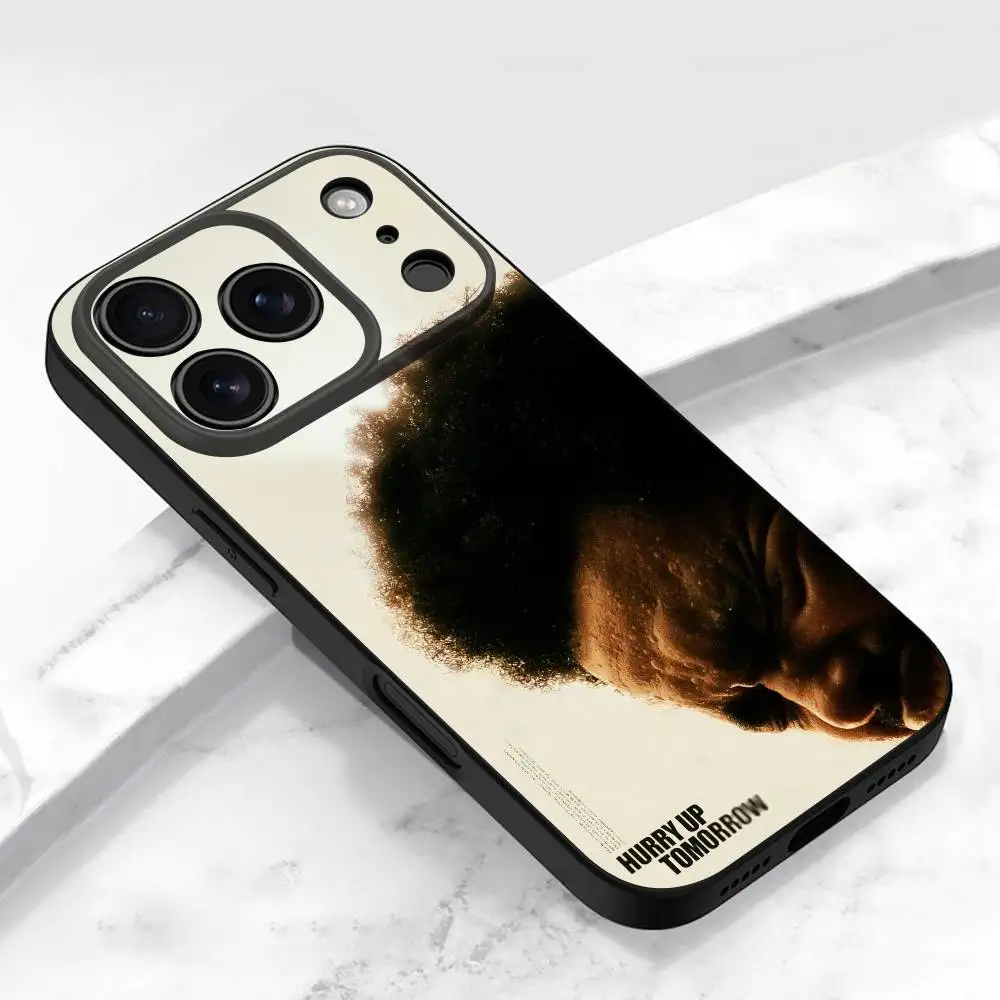 Casing HP T-The Weeknd Hurry Up Tomorrow XO untuk iPhone 17,16,15,14,13,12,11,Pro,Max,Plus,E,Air,Mini Pelindung Hitam