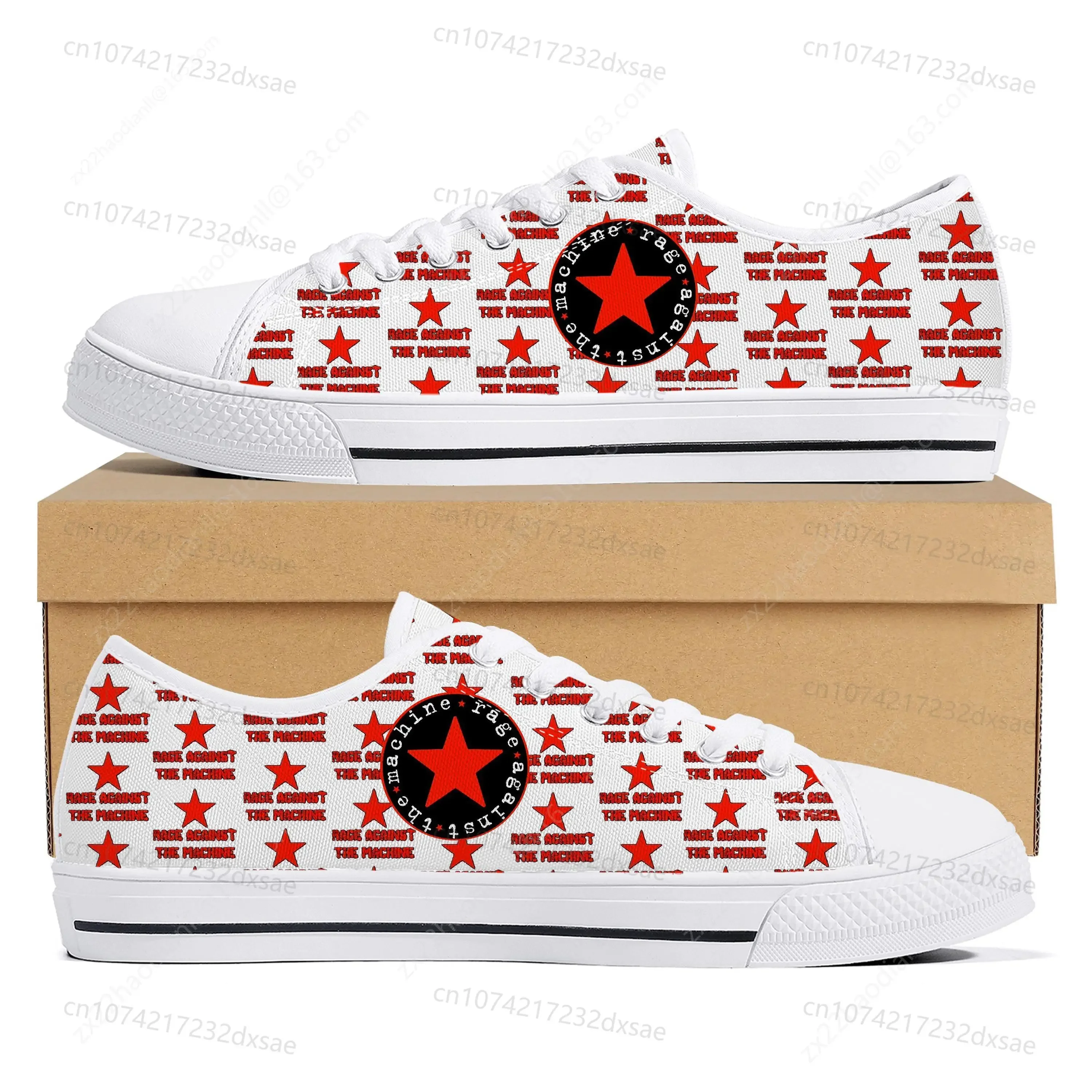 Rage Against The Machine Low Top High Quality Sneakers Mens Women Teenager Canvas Sneaker Casual Couple Shoes Custom Shoes