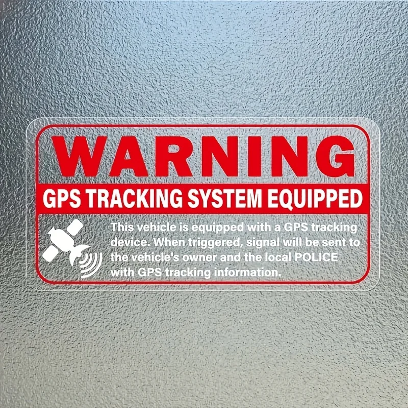 High Quality Self-adhesive PVC GPS Tracking Warning Decal, Waterproof Anti-theft Security Sticker for Vehicle Window & Door