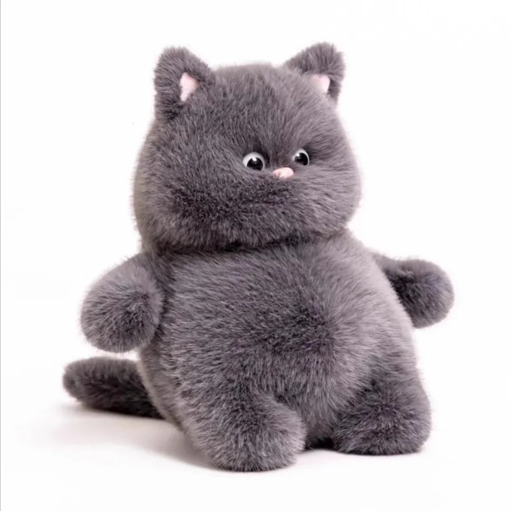 Fashion 35cm Big Chubb Grey Cat Plushie Plush Creative Stuffed Animal Pillow Cute Super Soft Cat Doll