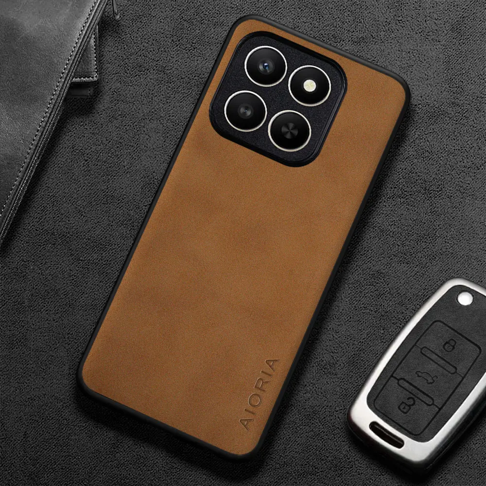 حافظة لهاتف Honor X7D X7C X7B X7A كابا فاخرة على طراز الأعمال قسط من جلد البولي يوريثان غطاء هاتف ريترو كوكه فوندا #4