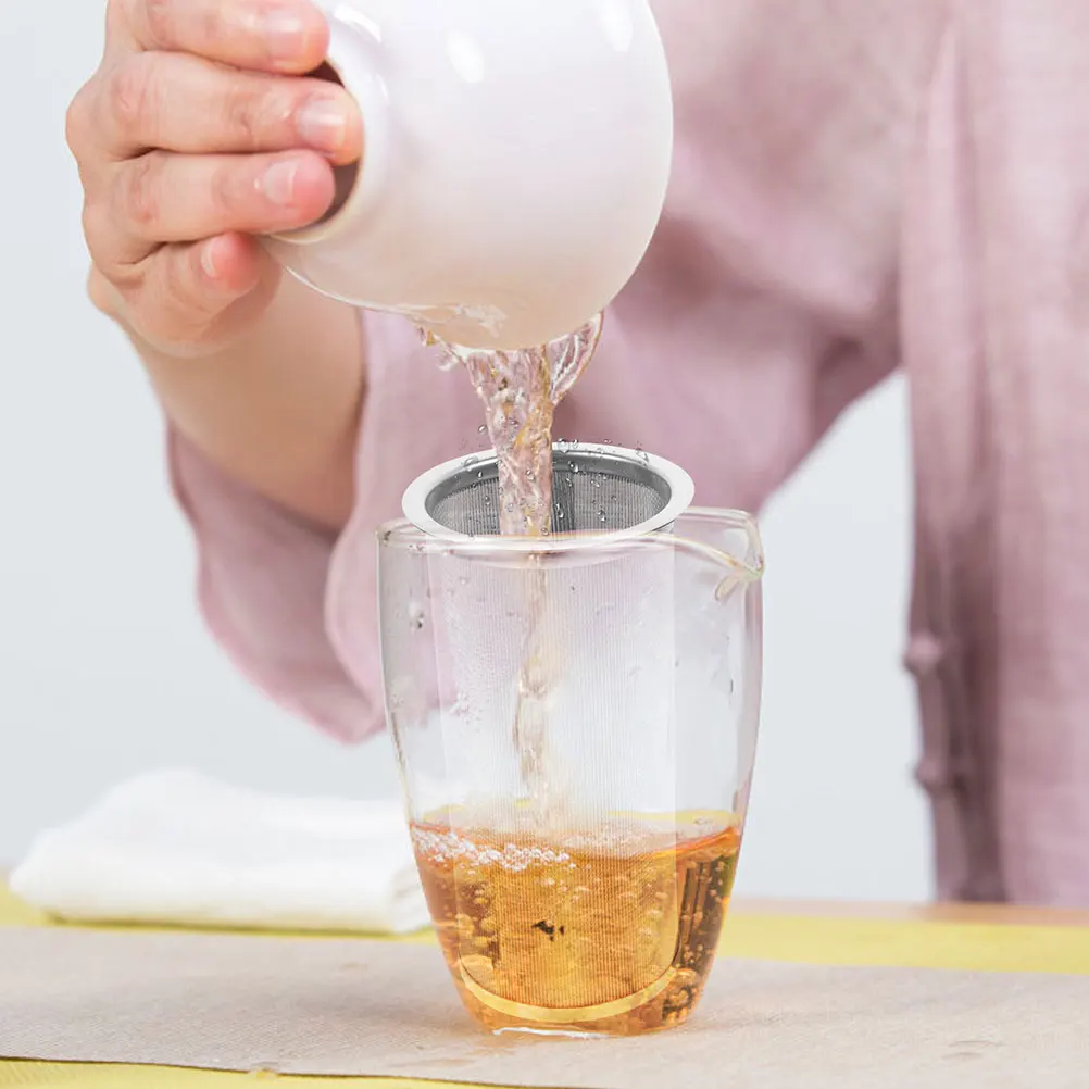 

Reusable Coffee 4x15cm Stainless Steel Mesh Strainer Loose Leaf Tea Coffee Home Infuser Practical Gift Silver Tone