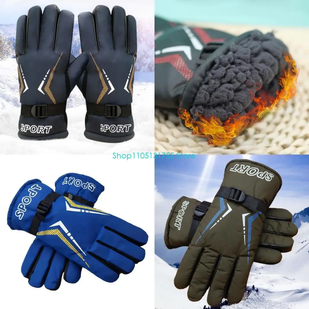 

K0EF Winter Warm Gloves Full Finger Snowboard Gloves Breathable Nonslip Thermals Glove,for Cycling Motorcycle Snowboarding