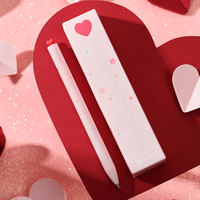 KACO FIRST Kawaii Gel Pens Cute Lovely Heart-shaped Gel Pen Black Ink Refill for quick drying Smooth Writing Stationery