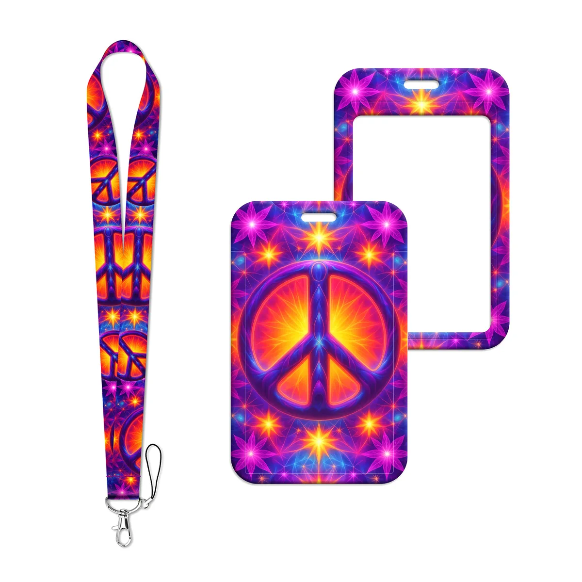 

World Peace Lanyard Neck Strap Keychain Colorful ID Card Cover Badge Holder Mobile Phone Hang Rope Keyring Accessories Gifts