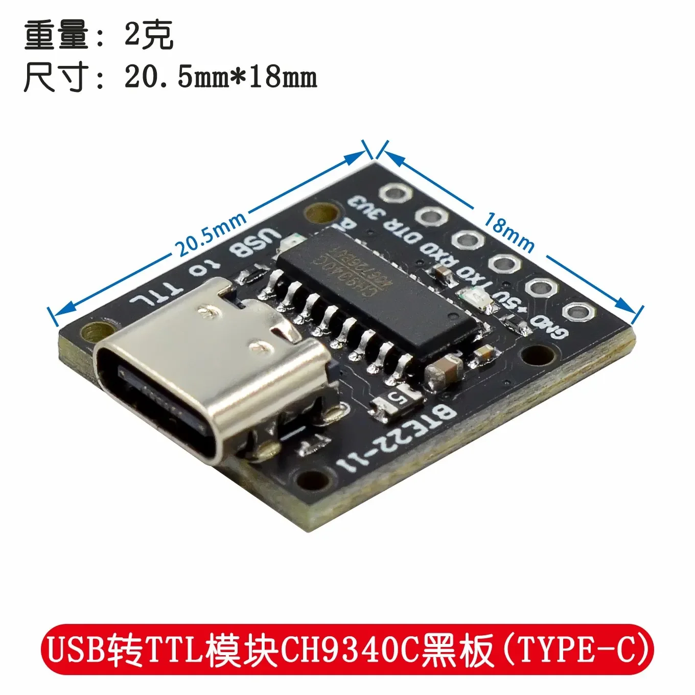 CH340N SOP8 USB to TTL module Pro Mini downloader replaces CH340G CH340E CH340C CH9340