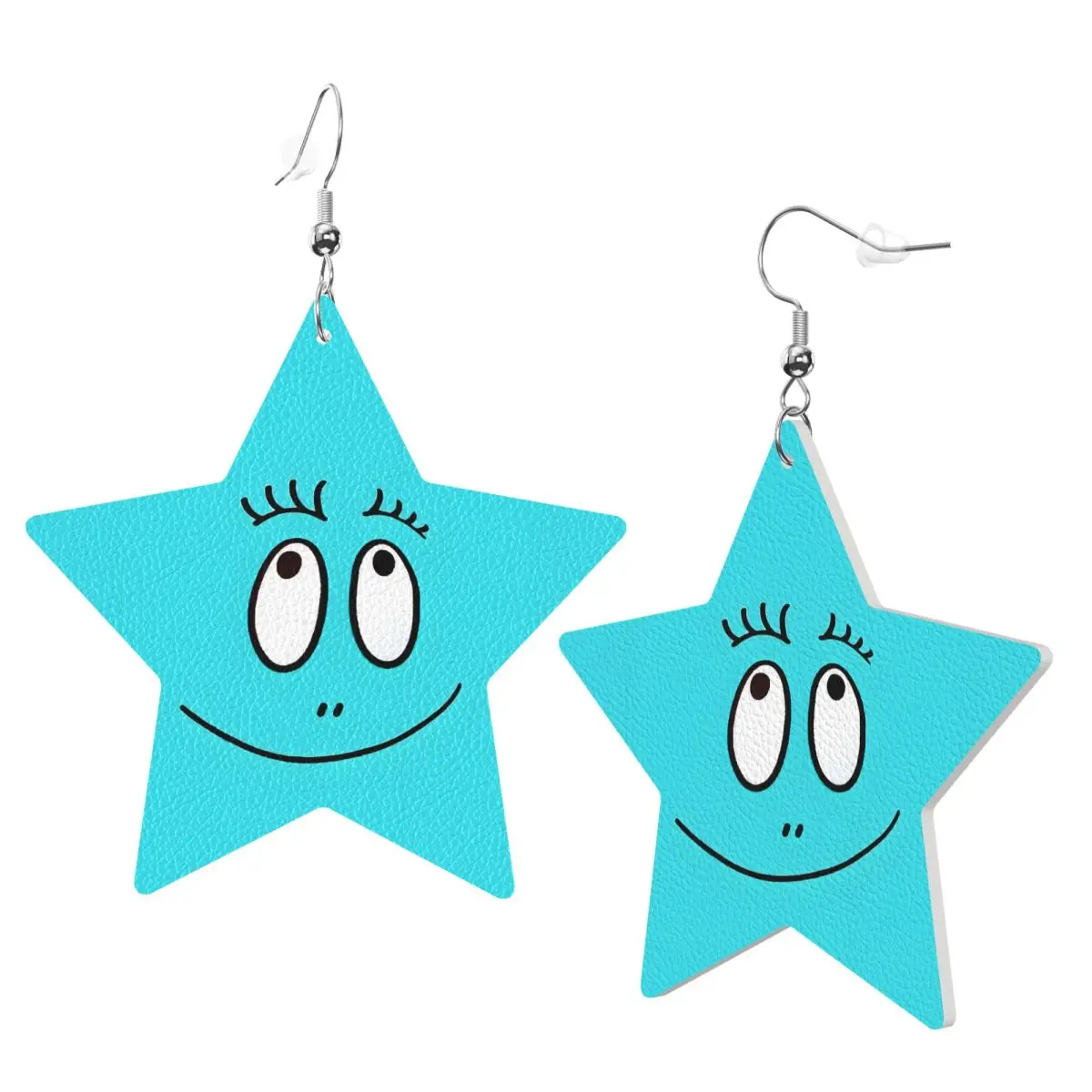 여성을 위한 맞춤형 재미있는 만화 바바파파 벽지 가죽 귀걸이 눈물방울 드롭 귀걸이 액세서리