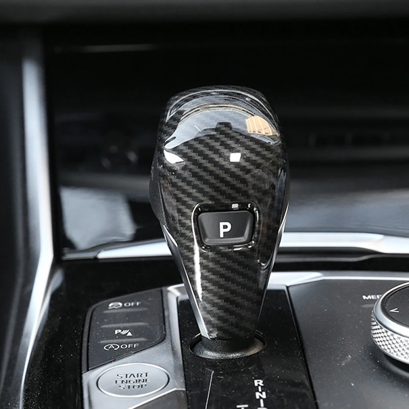 1pcs Carbon Fiber Gear Shift Knob ABS Trim Handle Cover Sticker For BMW F40 F44 G42 G20 G21 X3 G01 X4 G02 2022 G29 G22 G23 G26