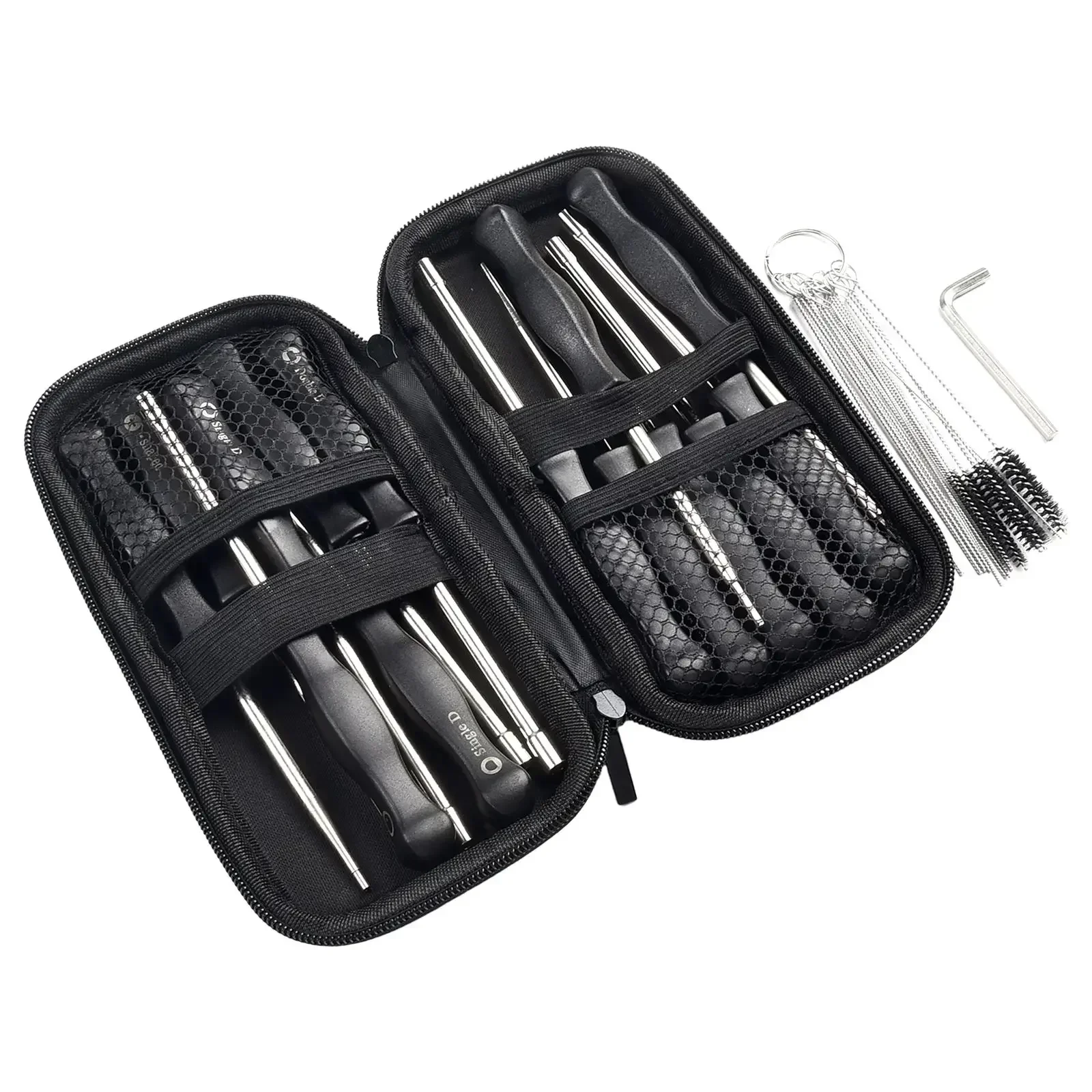 

14pcs Carburetor Adjustment Tool Screwdriver Kit For Chainsaw Eater Trimmer Carburetor Screwdriver Black Leather Box With Brush