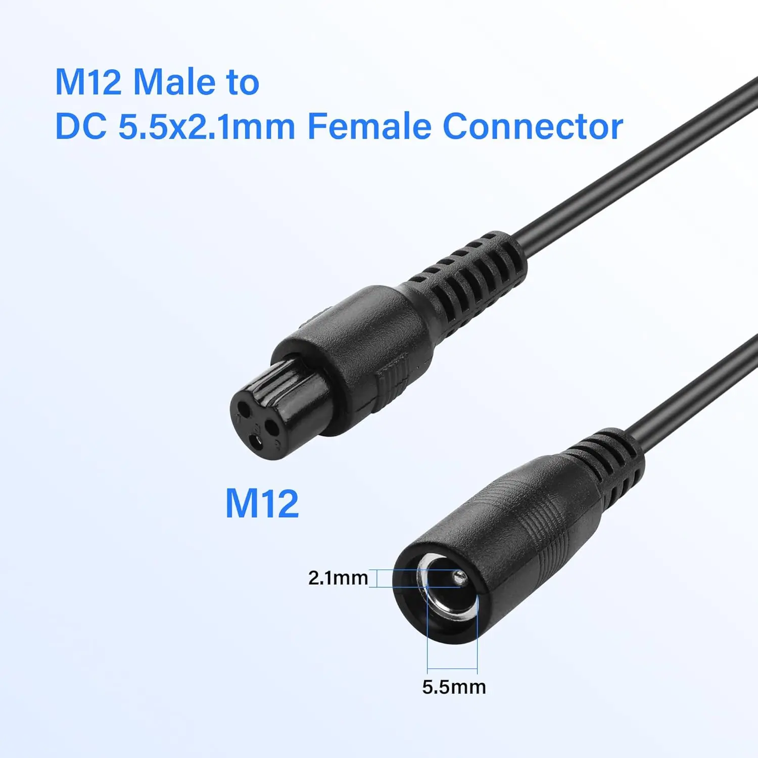 DC 5.5X2.1 To M12 3Pin XLR RCA IEC 3P 8016 5525 Connector Cable Adapter for Scooter Electric Bike Charger Accessories Plug