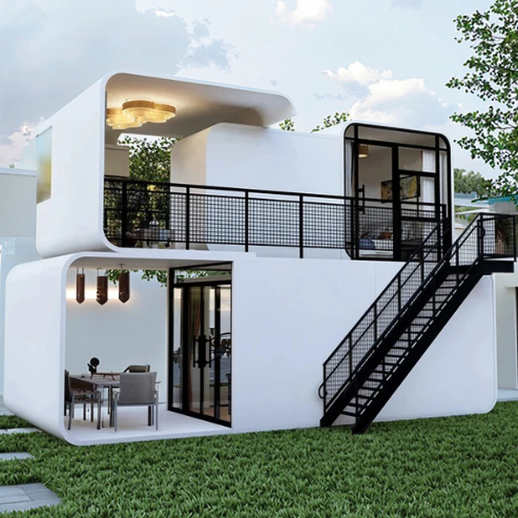 

20ft Eco-friendly Prefabricated House Space Capsule Office Pod Granny Flats Sleep Cabin Airship Outdoor Apartment