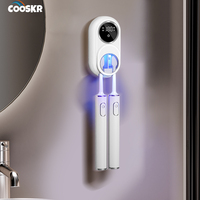 Toothbrush UV Sterilization Dryer Mini Portable Rechargeable ToothBrush Sanitizer Holder Wall-Mounted Toothbrush Storage Bracket