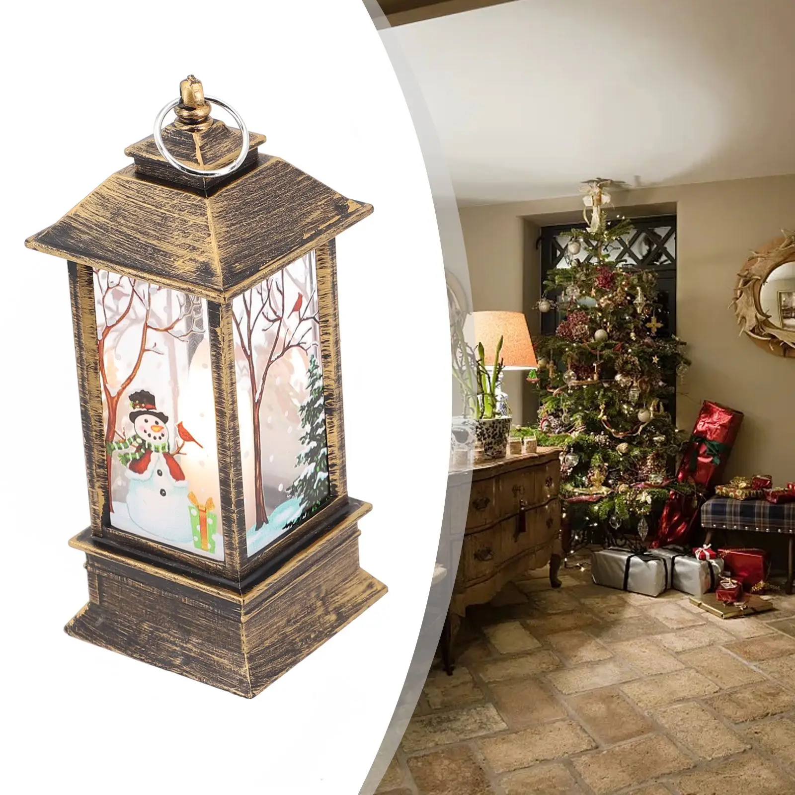 عيد الميلاد LED فانوس لطيف عيد الميلاد سانتا كلوز الزخرفية ضوء الشعلة الزخرفية شمعة الزخرفية فانوس الرياح الأطفال Gife