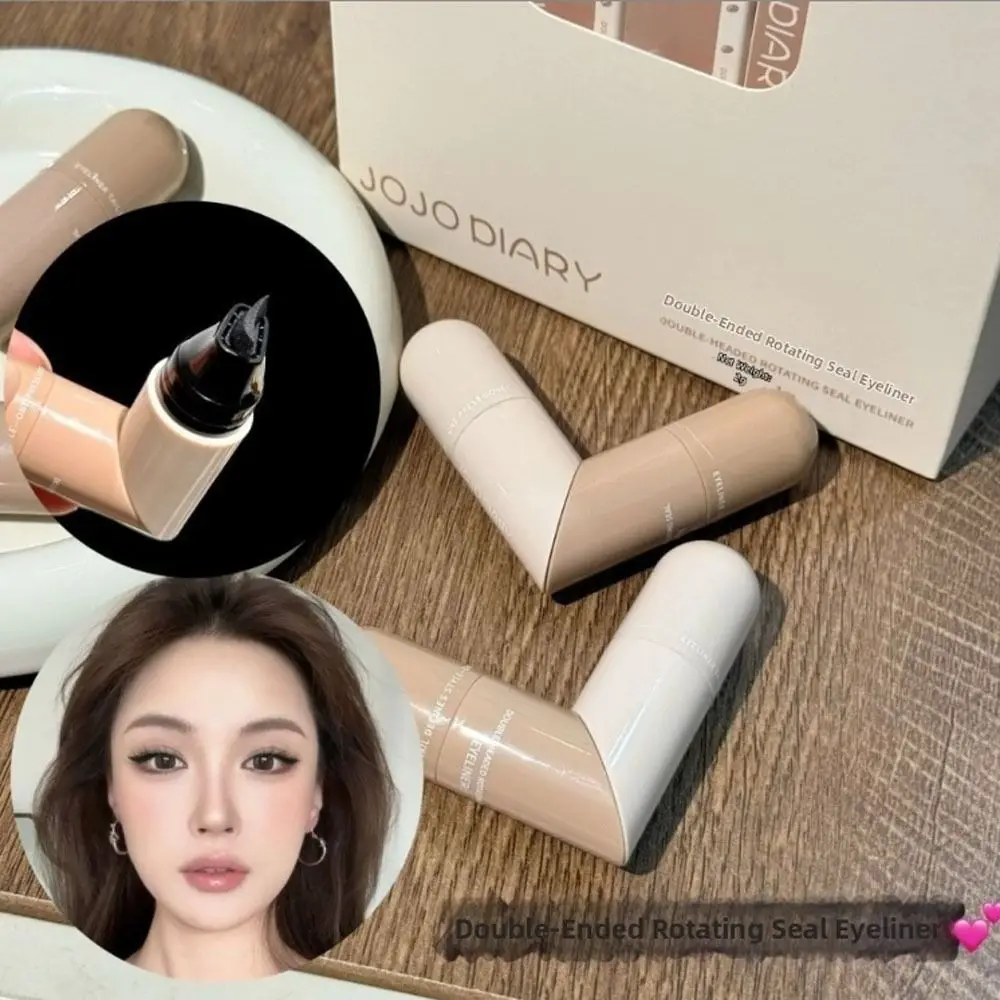 New Waterproof Eyeliner Stamp Quick Dry Long Lasting Eye Liner Stamp Rotatable Easy to Use Eyeliner Stamp Pen
