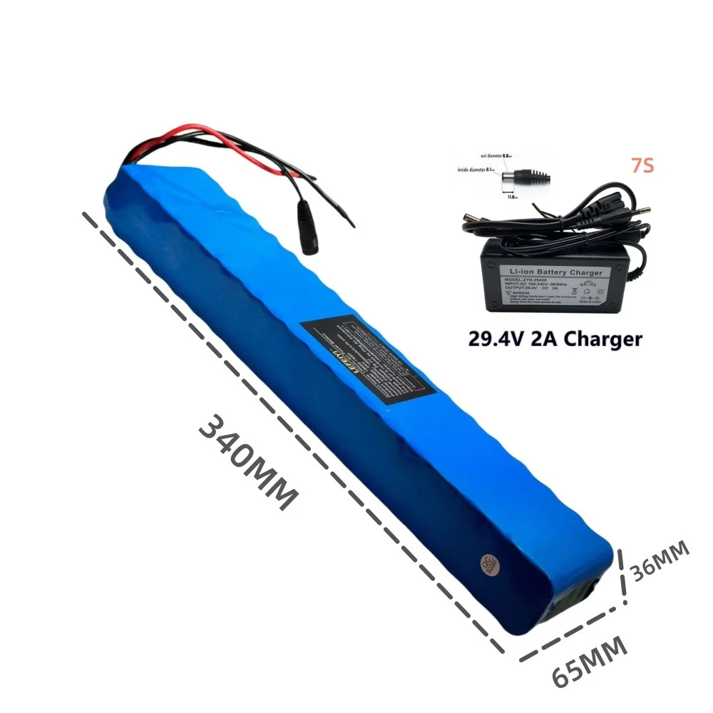 100% Brand New Original 29.4V 16ah 7s5p Lithium Battery Pack 24v 16000mAh 1000W Electric Scooter Battery Built-in BMS + charger