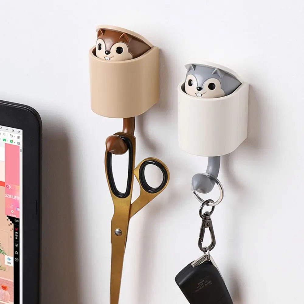 Creative Wall Storage Hook Portable Multifunctional Punch-free Key Holder Cartoon Decorative Hook Bathroom