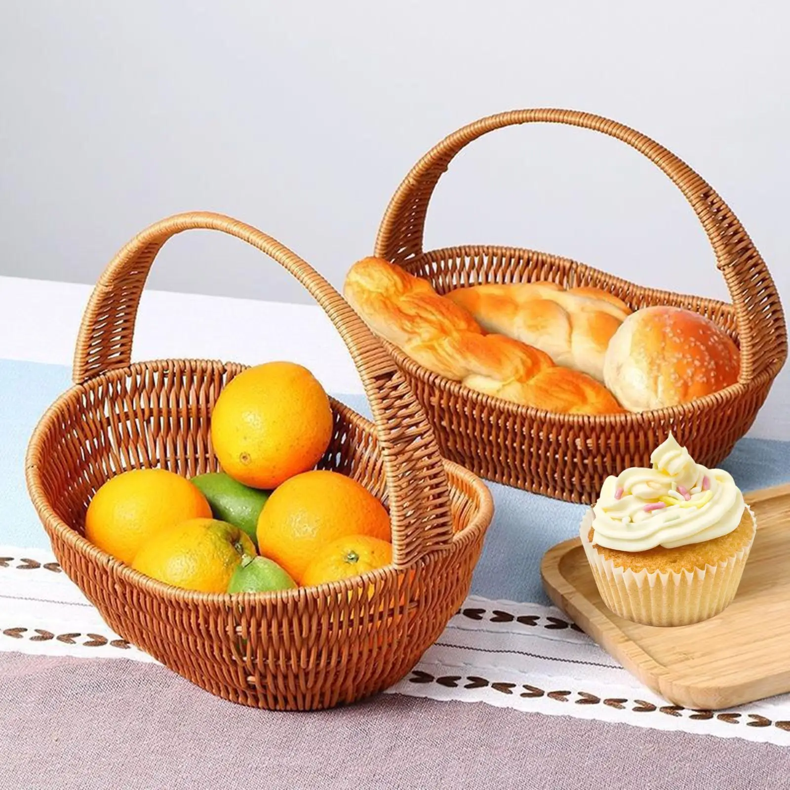 Storage Serving Basket Container Woven Grocery Baskets Picnic Basket Handwoven Storage Basket for Beach Shopping Hiking Kitchen Storage Serving Basket Container Woven Grocery Baskets Picnic Basket Handwoven Storage Basket for Beach Shopping Hiking Kitchen
