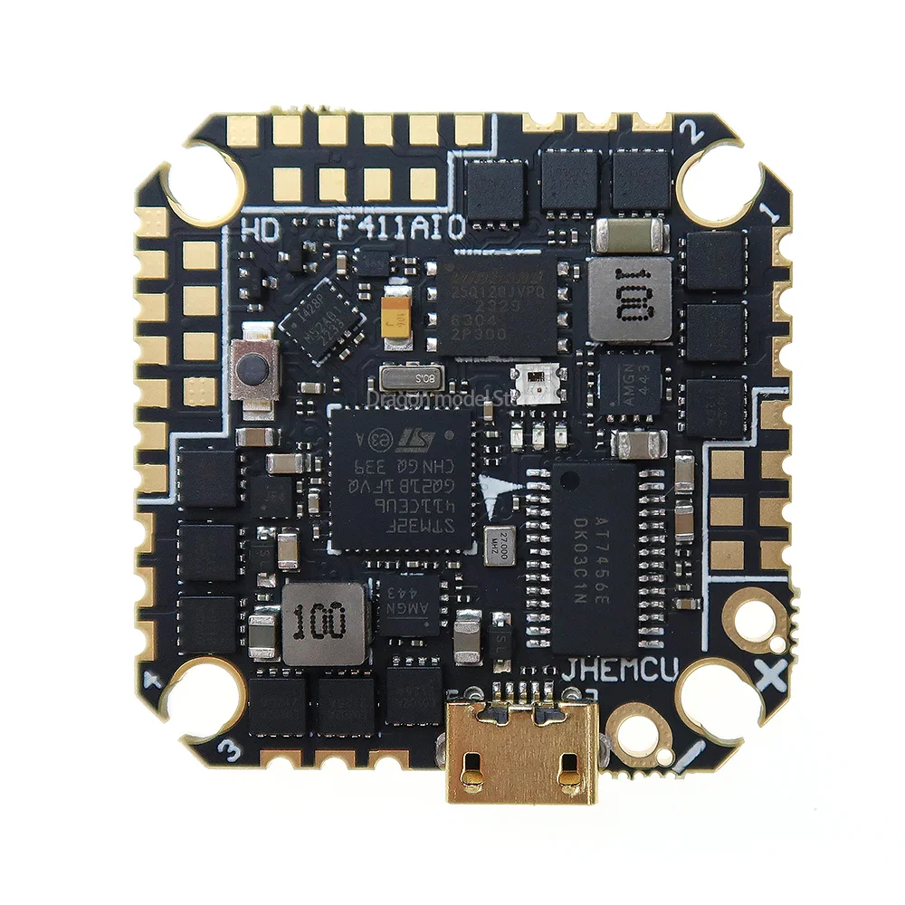 JHEMCU GHF411AIO-HD OSD kontroler lotu BLheli_S 40A 3-6S 4 w1 25.5MM * 25.5MM bezszczotkowy ESC do wykałaczki Drone wyścigowe RC FPV