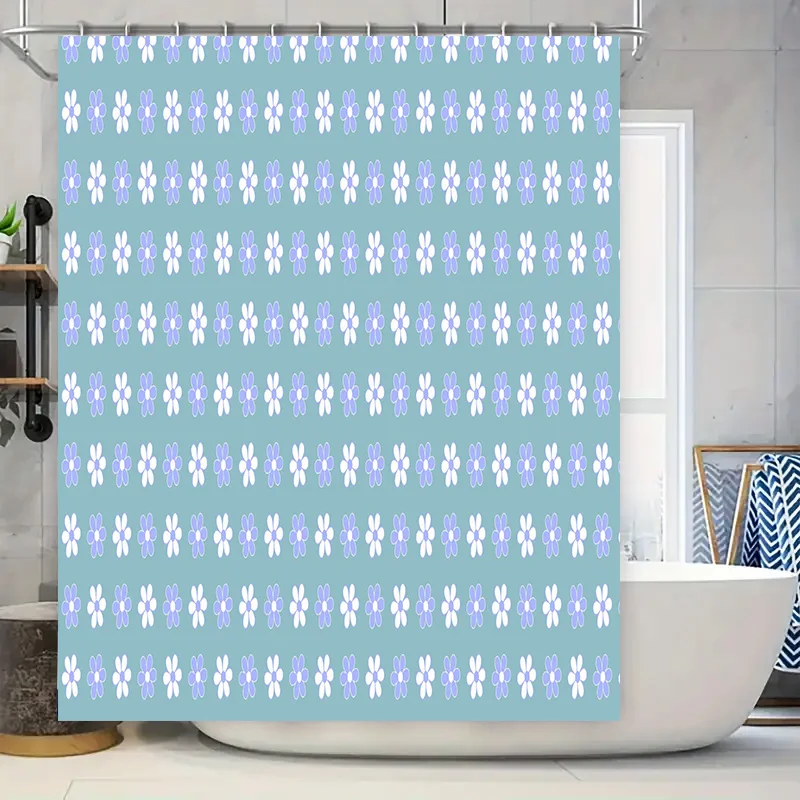 

Blue White Floral Shower Curtain Modern Home Decor for Bathrooms Waterproof Fabric Size: 72x84 Inches AliExpress.com