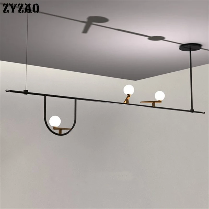 Danish Designer Minimalist Creative Iron Art Bird Lamp Pendant Lights Restaurant Living Dining Room Creative Glass Pendant Lamps