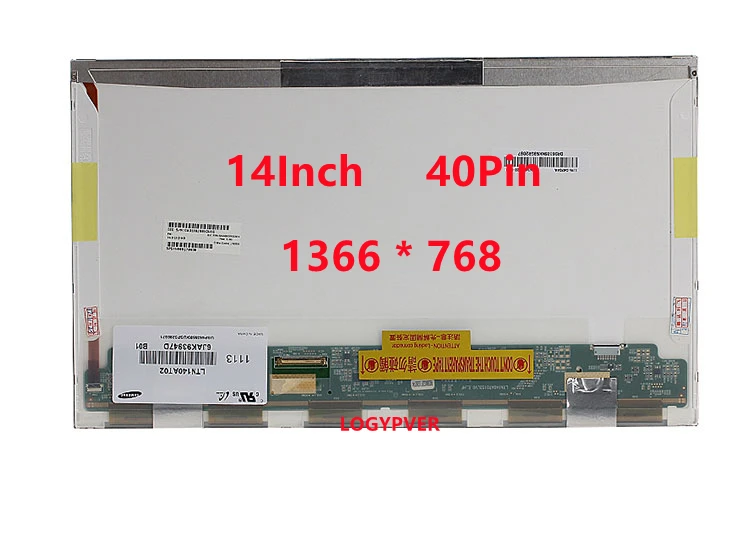 Polegada Tela de Lcd Lp140wh4-tlp1 B140xw01 V.8 Hb140wx1100 Ltn140at16 N140bge-l21 M140nwr2 r1 1366*768 Pinos 40 14.0