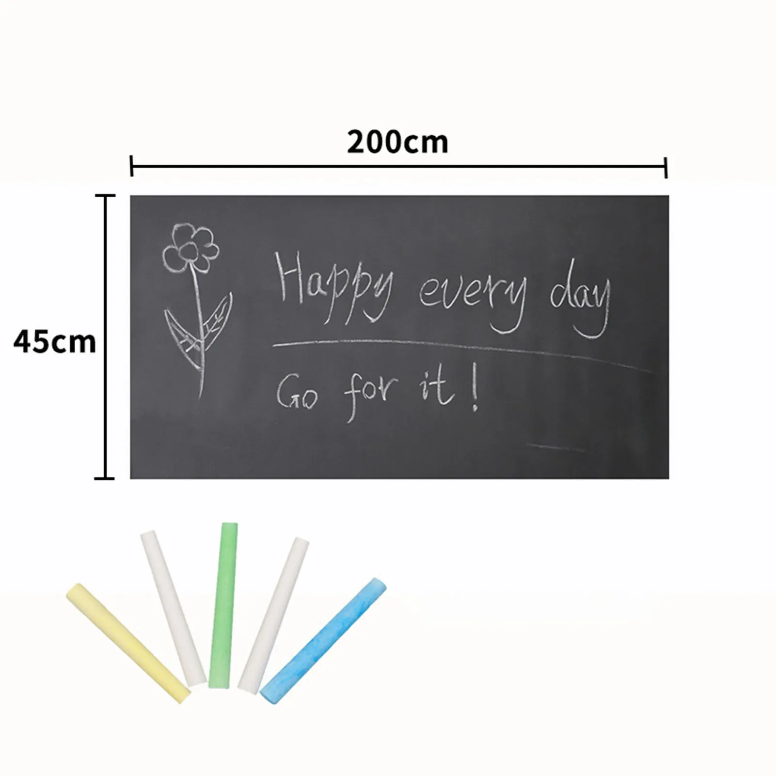 Extra Large Chalkboard Contact Paper Removable Wallpaper Chalk Paint Alternative Stickers for Home Room Office Classroom DIN889