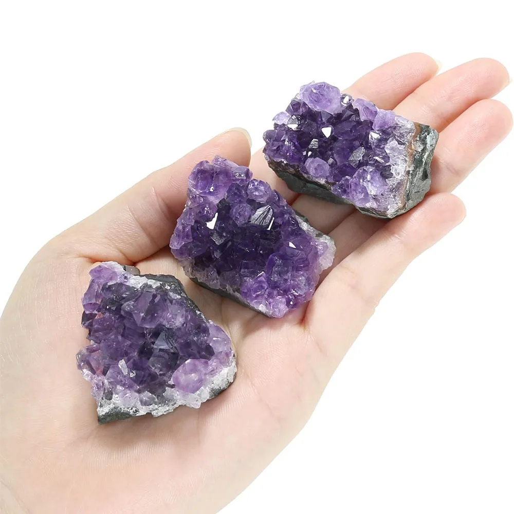 Amethyst Clusters Natural Raw Amethyst Geode Crystal Spiritual Healing Rocks Healing Crystals Cluster 30-50g/1PC