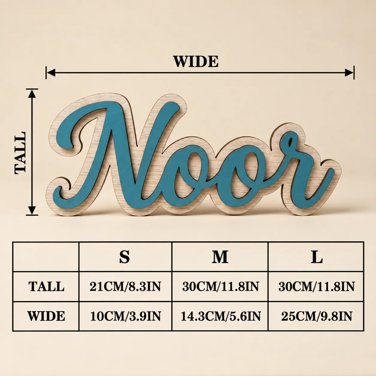 1PC Custom Personalized Wooden Nameplates Handwritten Style Wood Letter Decor Door Wall Nursery Bedroom Wedding Christmas Gift