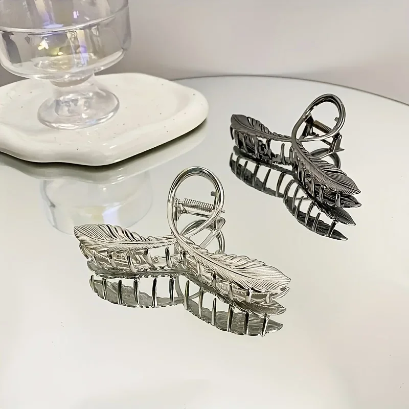 مشبك إمساك ريش نفضي كلاسيكي بارد، حجم الشعر، دبابيس الشعر، شعر لوحة تويست للسيدات، دبابيس شعر متقاطعة كبيرة وعالية الجودة